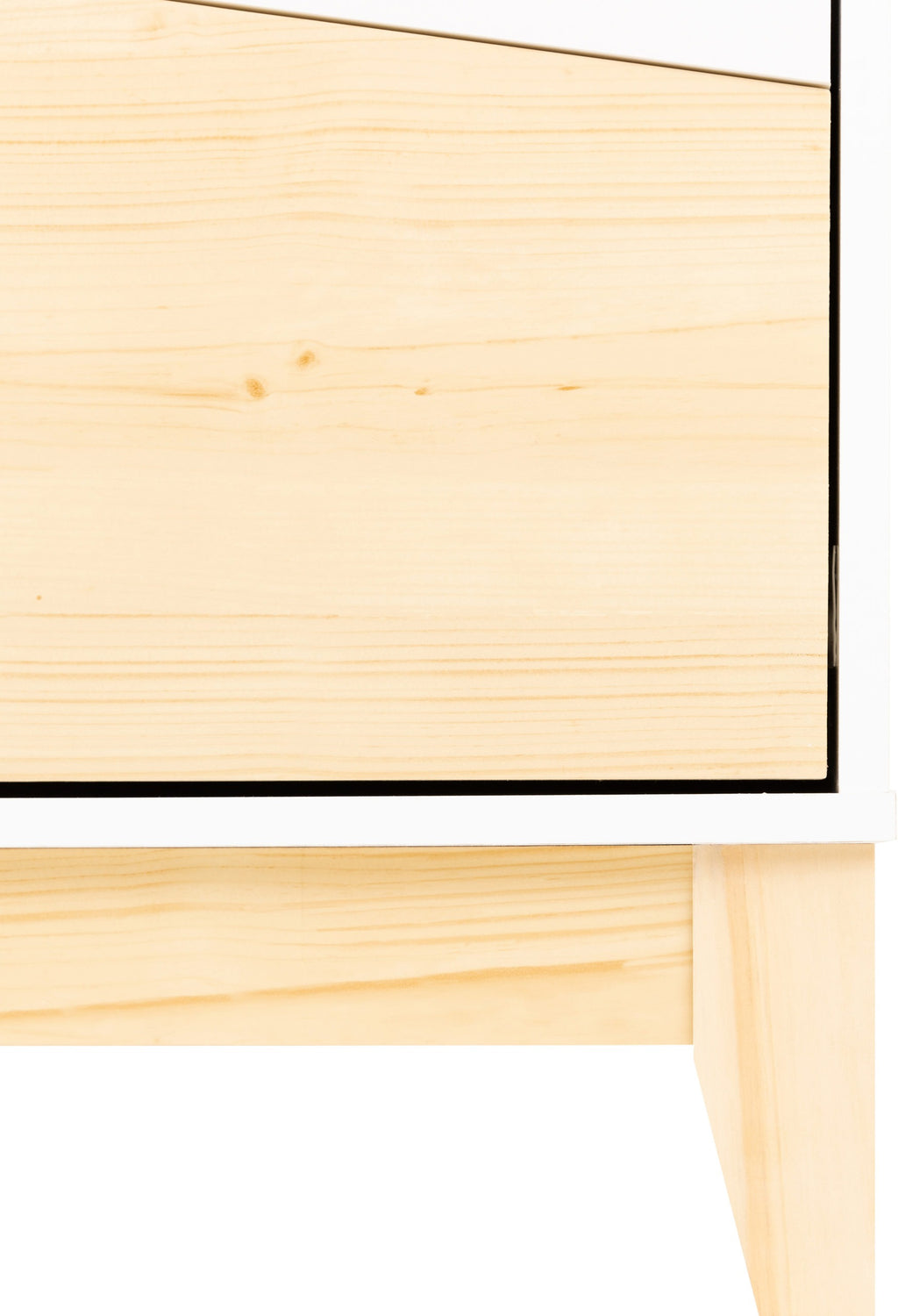 Cody 2 Door 4 Drawer Storage Unit - White/Pine Effect