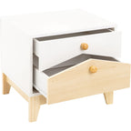 Cody 2 Drawer Bedside - White/Pine Effect
