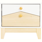 Cody 2 Drawer Bedside - White/Pine Effect