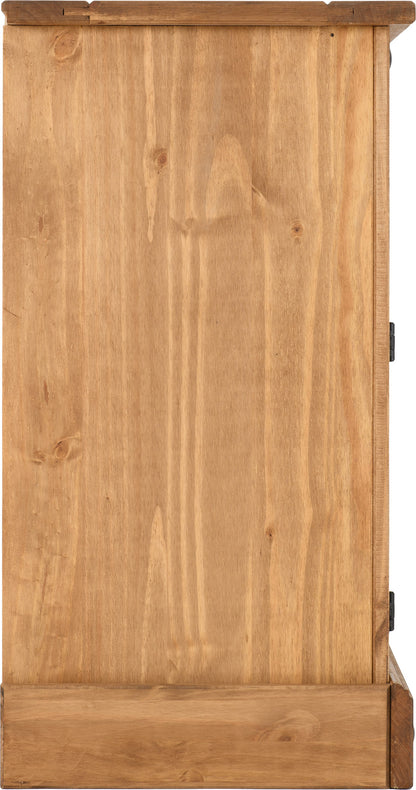 Corona 1 Door 4 Drawer Sideboard - Distressed Waxed Pine