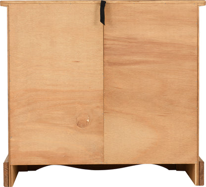 Corona 1 Door 4 Drawer Sideboard - Distressed Waxed Pine