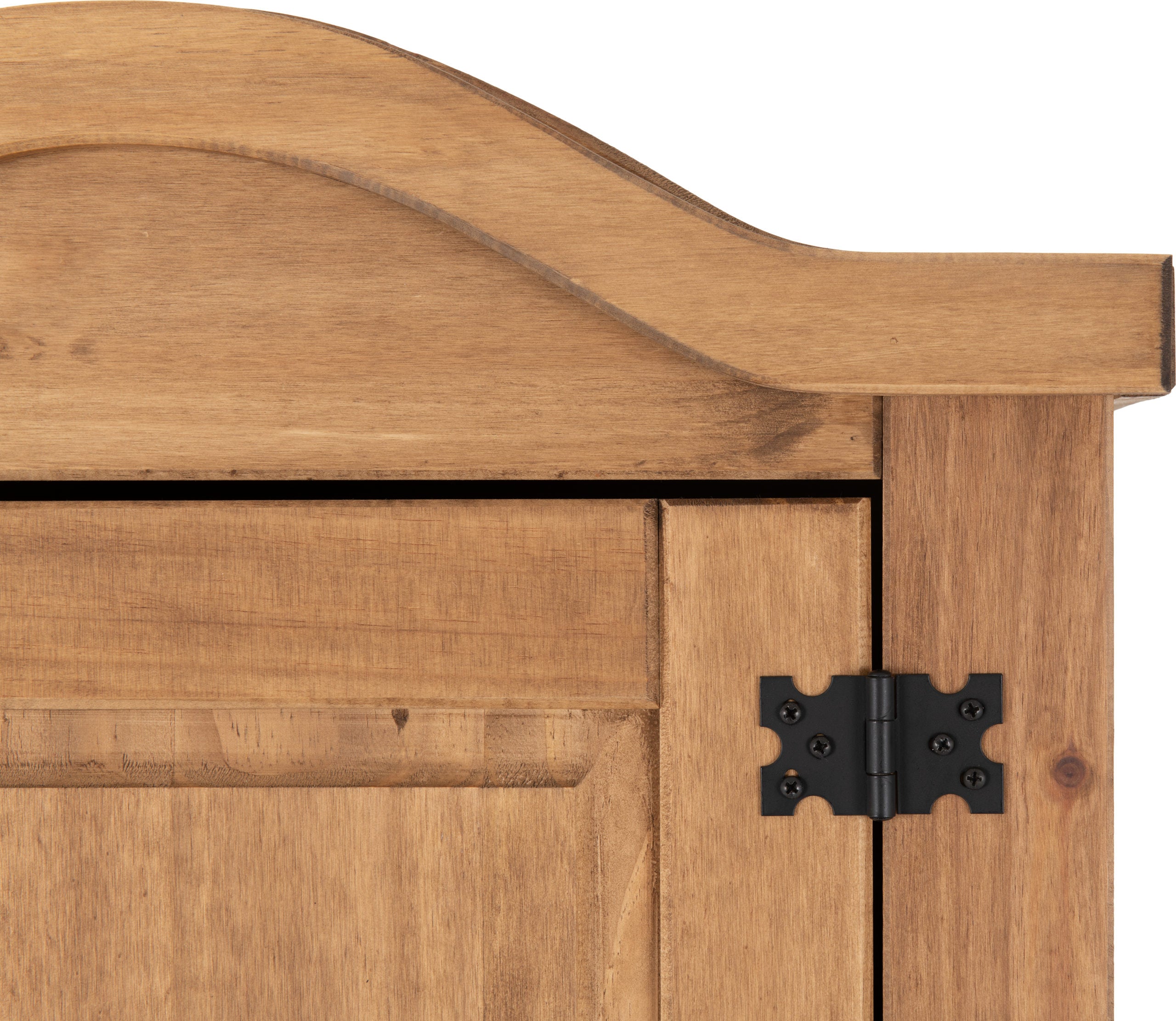 Corona 1 Door Wardrobe - Distressed Waxed Pine