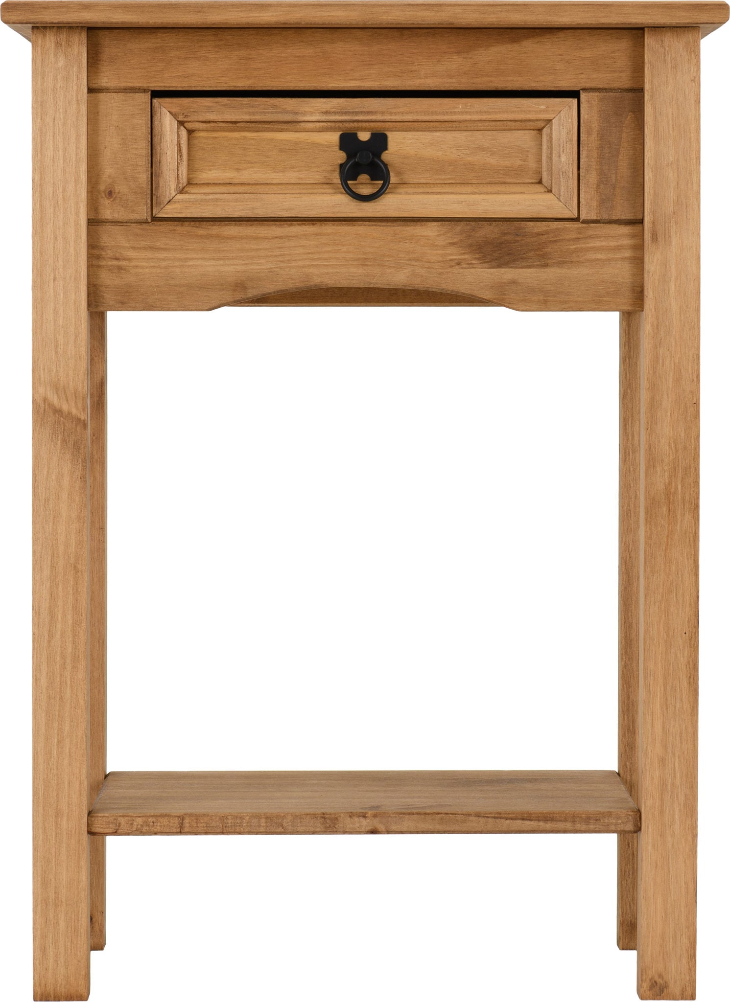 Corona 1 Drawer Console Table - Distressed Waxed Pine