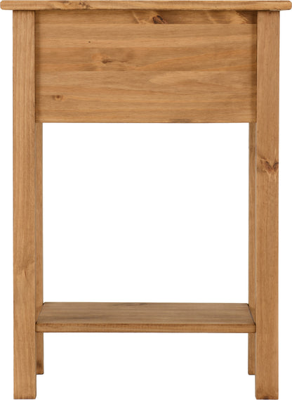 Corona 1 Drawer Console Table - Distressed Waxed Pine