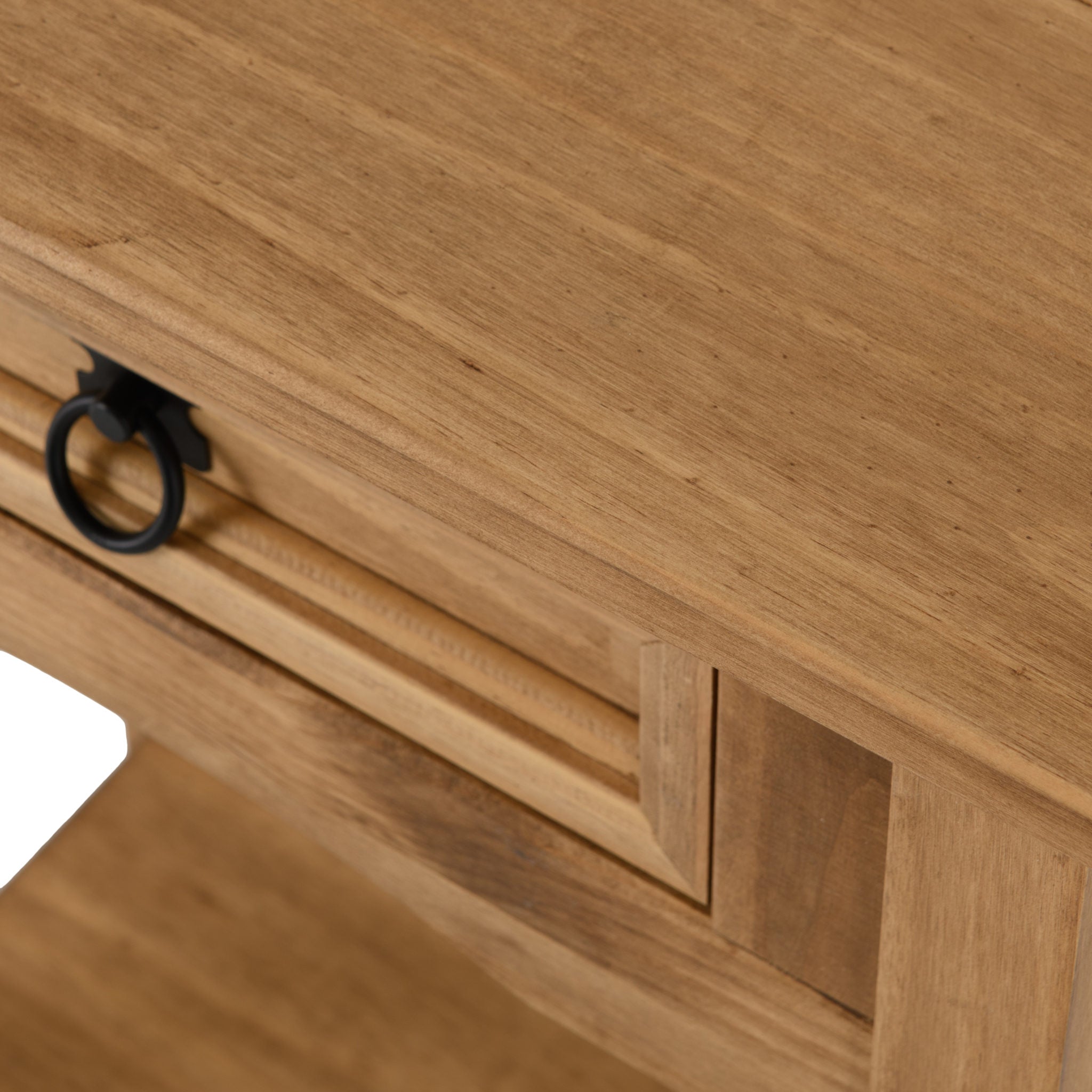 Corona 1 Drawer Console Table - Distressed Waxed Pine