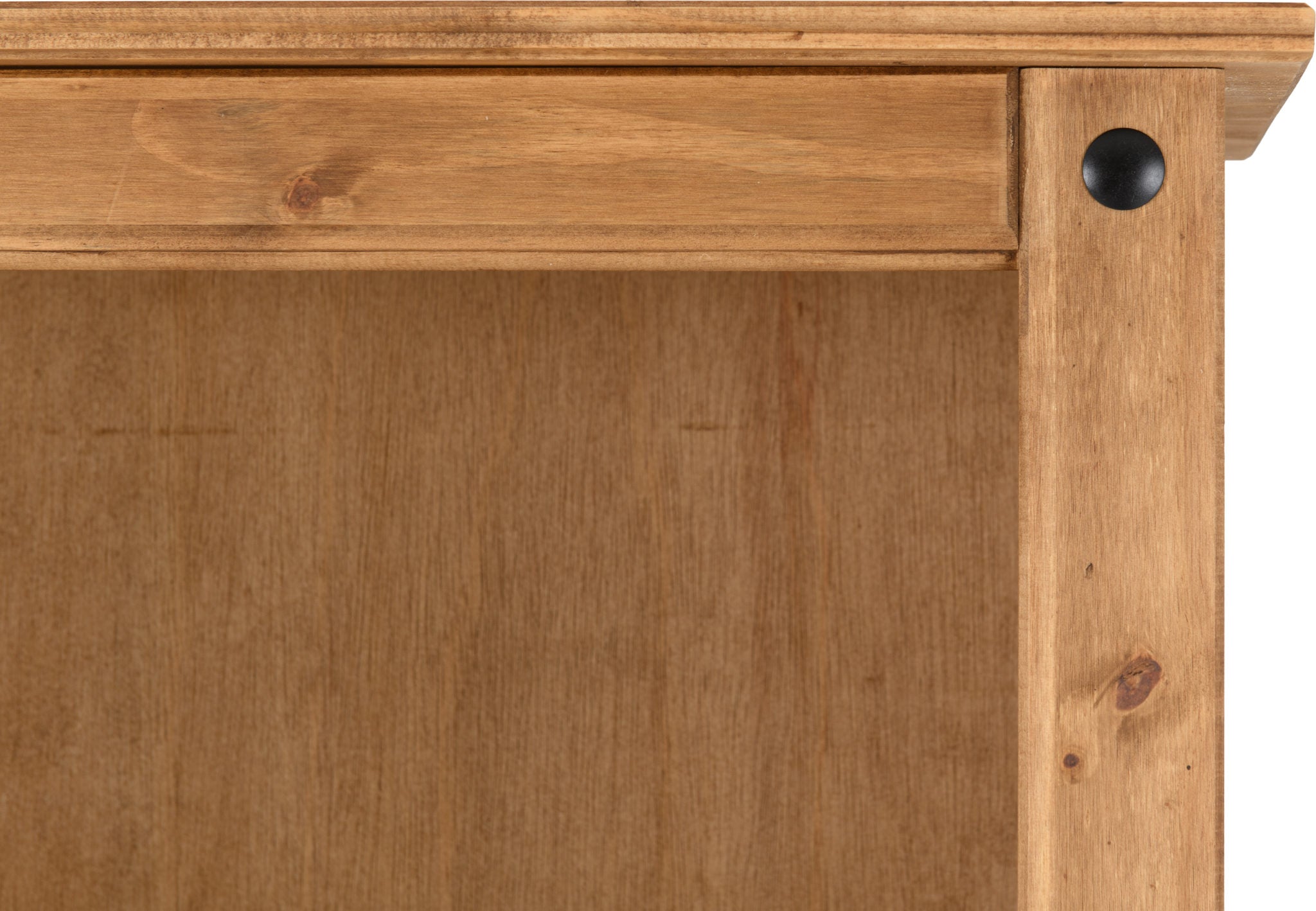 Corona 2 Door Display Unit/Bookcase - Distressed Waxed Pine