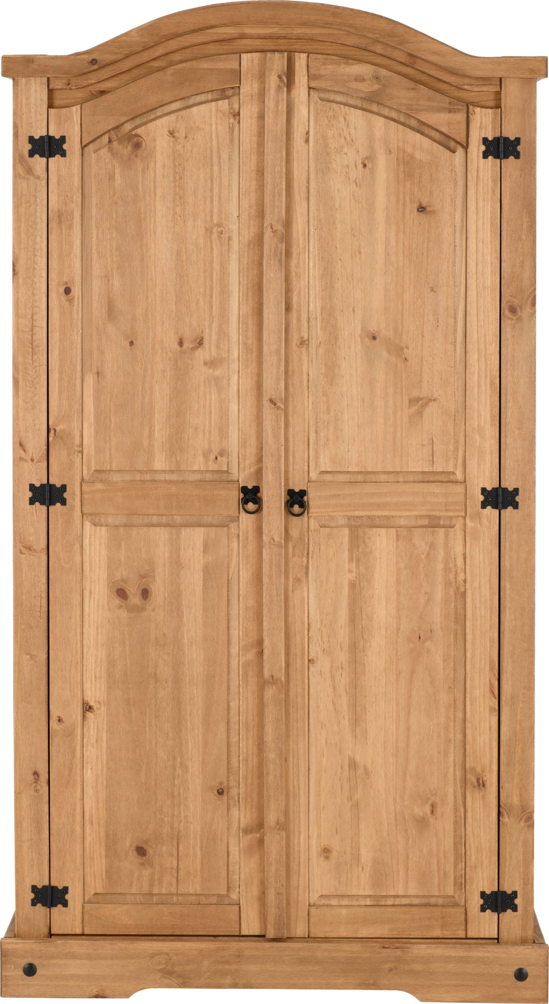 Corona 2 Door Wardrobe - Distressed Waxed Pine