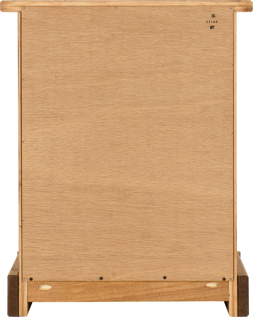 Corona 3 Drawer Bedside - Distressed Waxed Pine