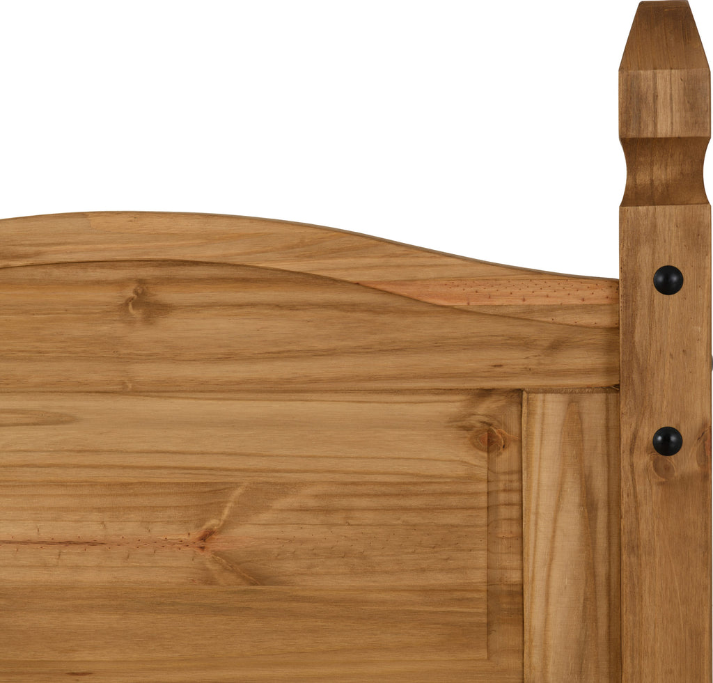 Corona 3' High End Bed - Distressed Waxed Pine