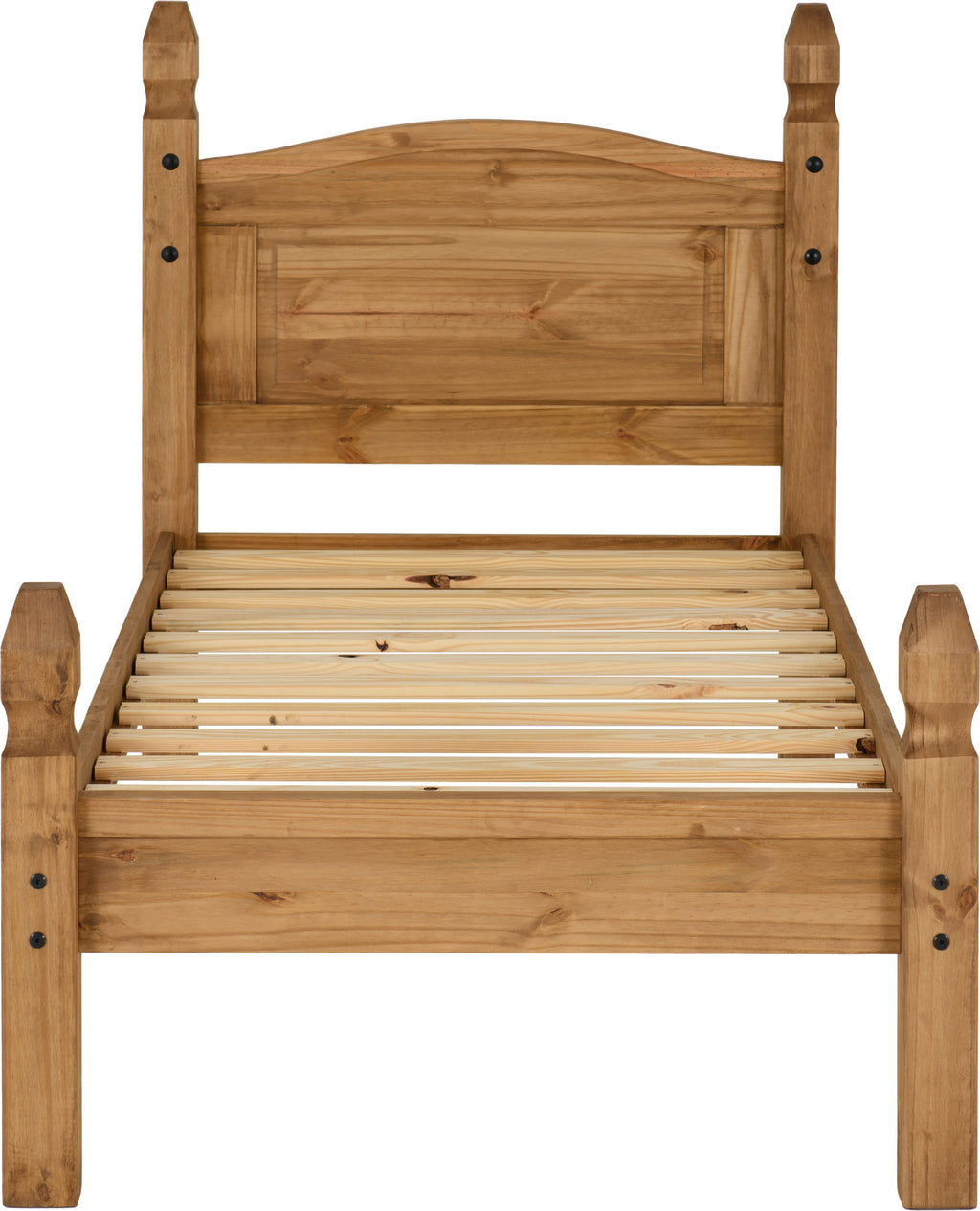 Corona 3' Low End Bed - Distressed Waxed Pine