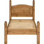 Corona 3' Low End Bed - Distressed Waxed Pine