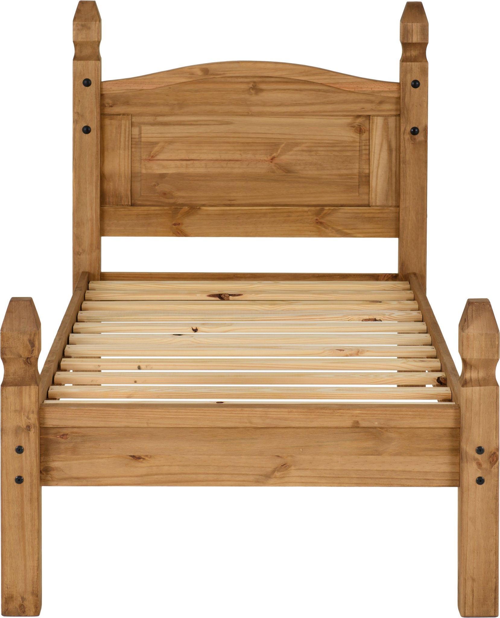 Corona 3' Low End Bed - Distressed Waxed Pine