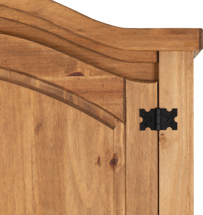 Corona 4 Door Wardrobe - Distressed Waxed Pine