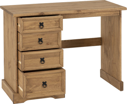 Corona 4 Drawer Dressing Table - Distressed Waxed Pine