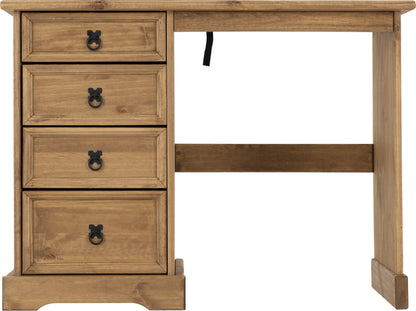Corona 4 Drawer Dressing Table - Distressed Waxed Pine