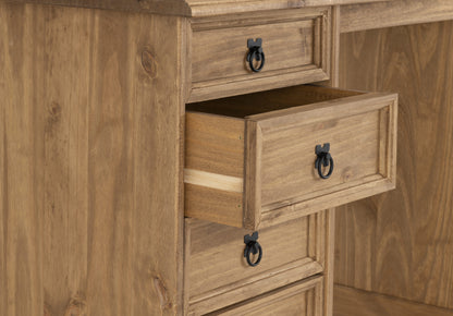 Corona 4 Drawer Dressing Table - Distressed Waxed Pine