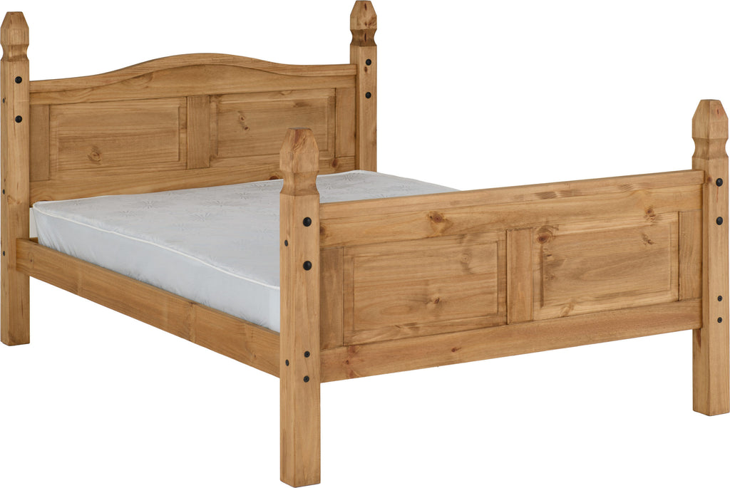 Corona 5' High End Bed - Distressed Waxed Pine