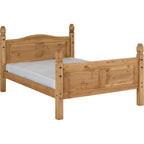 Corona 5' High End Bed - Distressed Waxed Pine