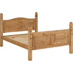 Corona 5' High End Bed - Distressed Waxed Pine