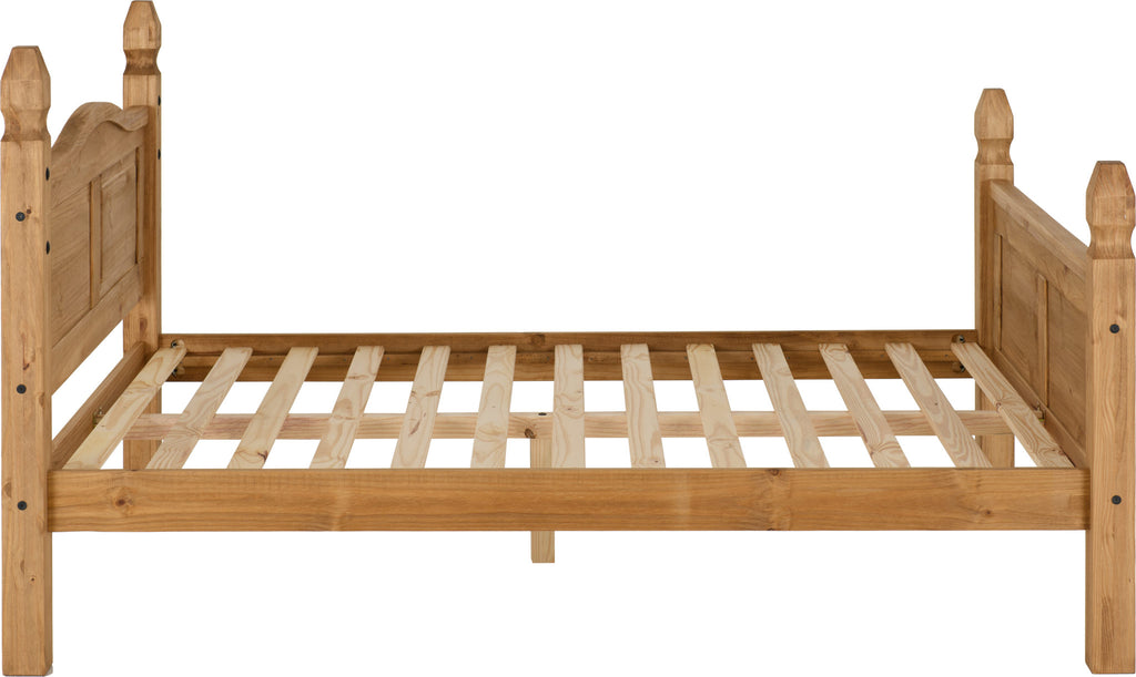 Corona 5' High End Bed - Distressed Waxed Pine