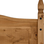 Corona 4'6" High End Bed - Distressed Waxed Pine