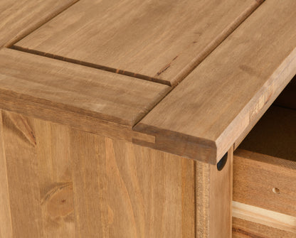Corona 5 Drawer Narrow Chest - Distressed Waxed Pine