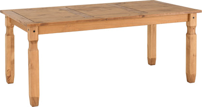 Corona 6' Dining Set (X6 Chairs) - Distressed Waxed Pine