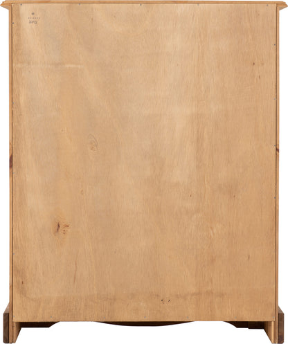 Corona Low Bookcase - Distressed Waxed Pine
