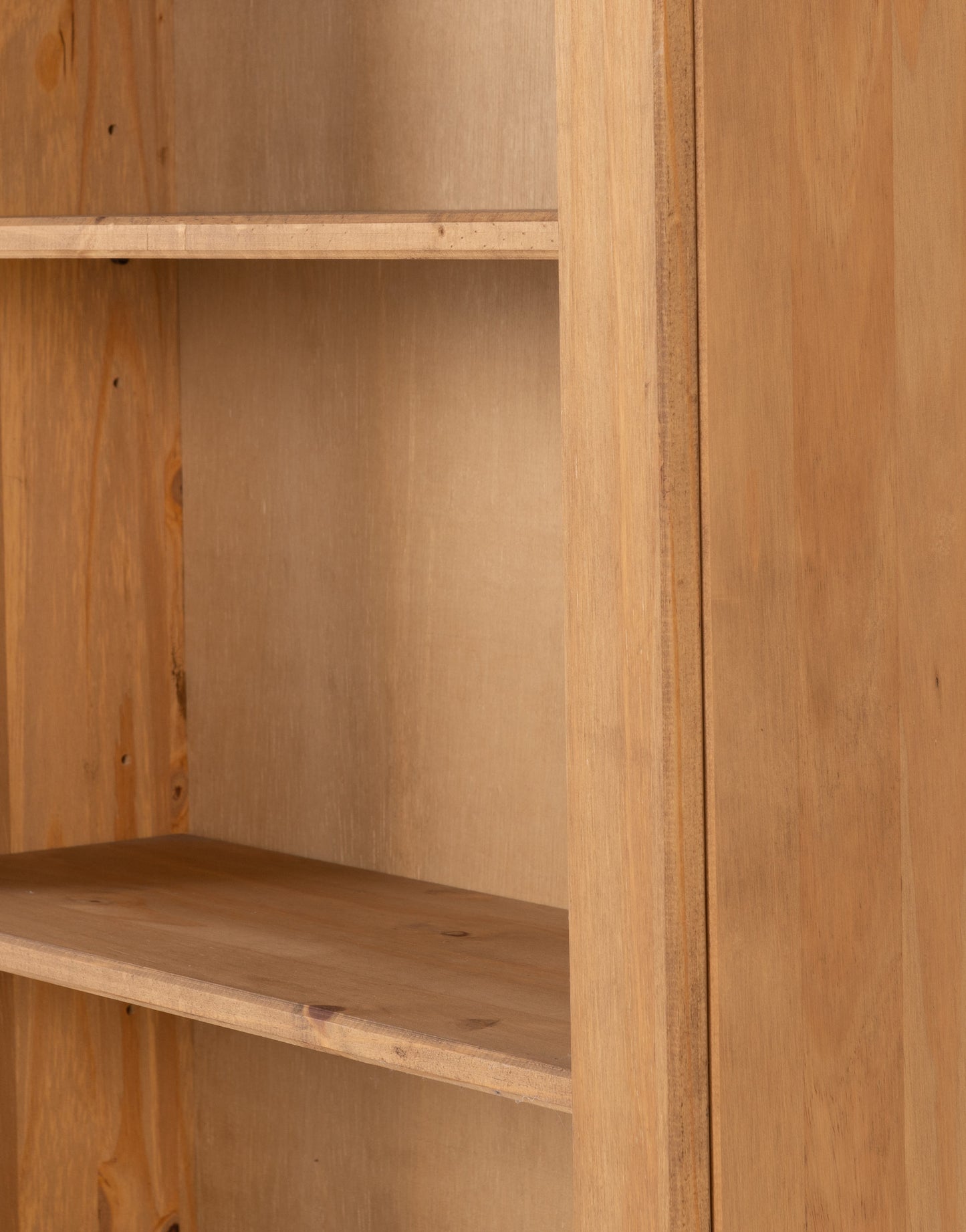 Corona Low Bookcase - Distressed Waxed Pine