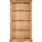 Corona Medium Bookcase - Distressed Waxed Pine