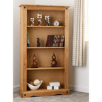 Corona Medium Bookcase - Distressed Waxed Pine