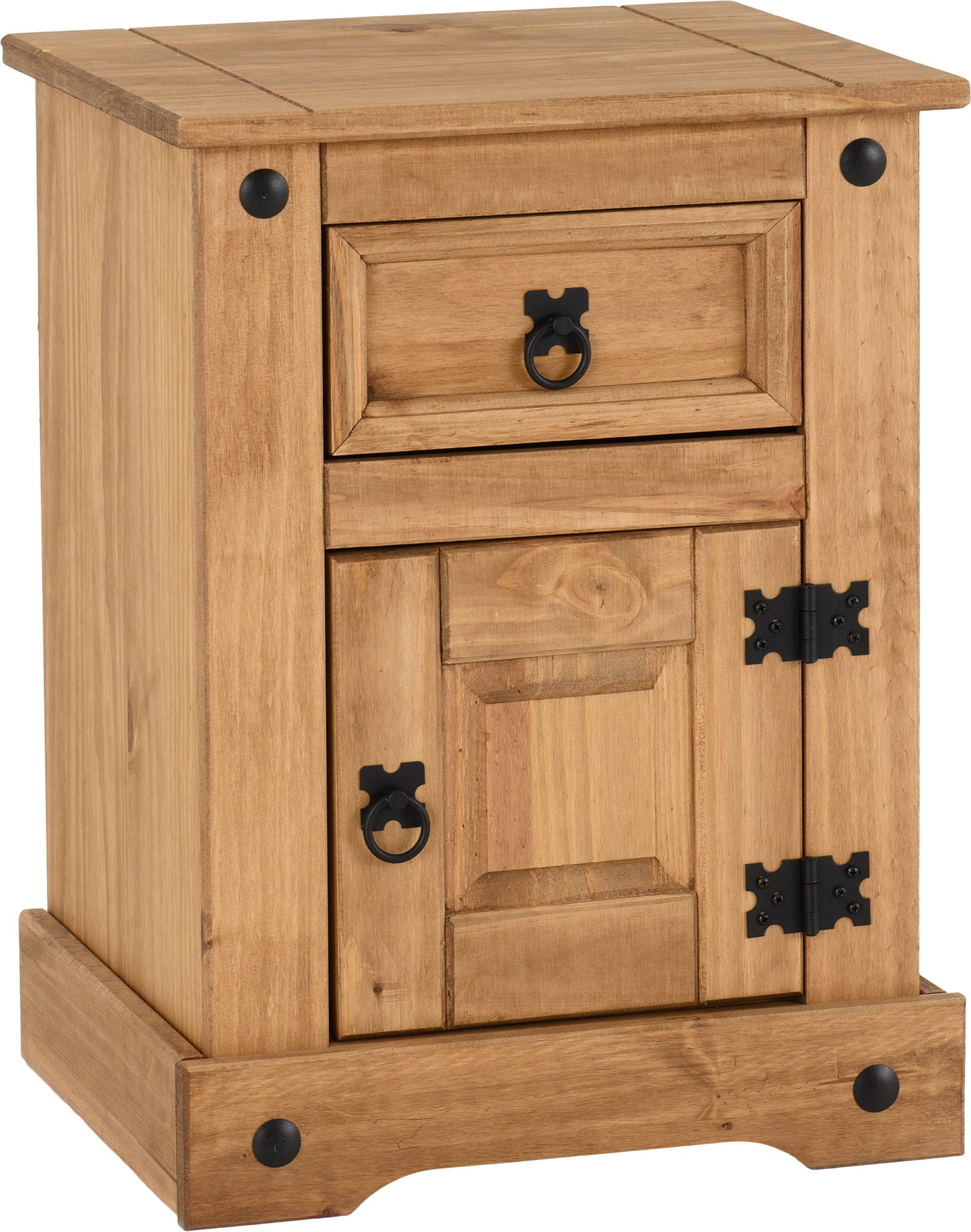 Corona Petite Bedside - Distressed Waxed Pine