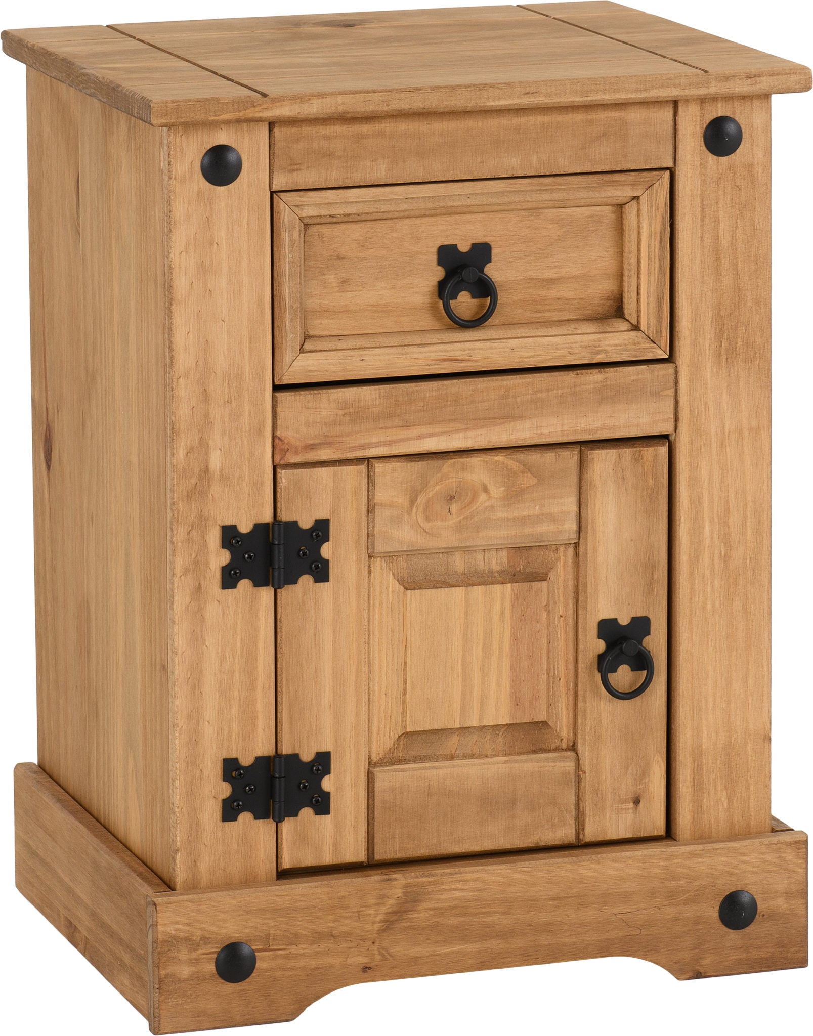 Corona Petite Bedside - Distressed Waxed Pine