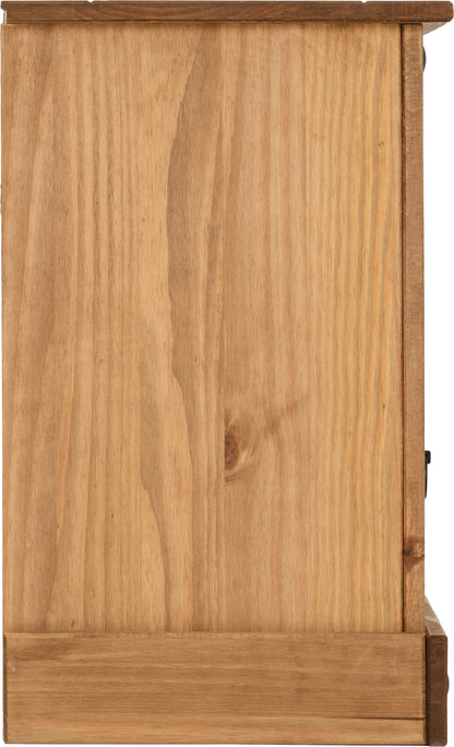 Corona Petite Bedside - Distressed Waxed Pine