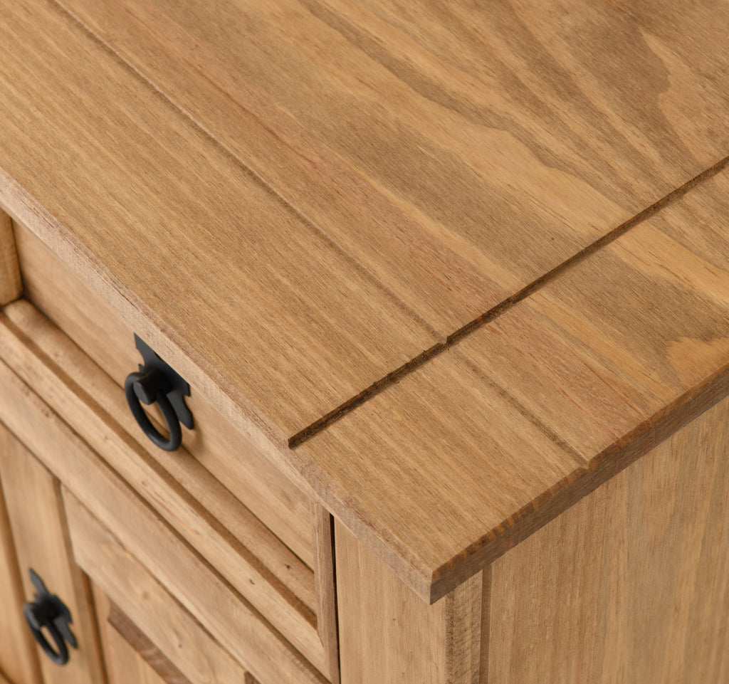 Corona Petite Bedside - Distressed Waxed Pine