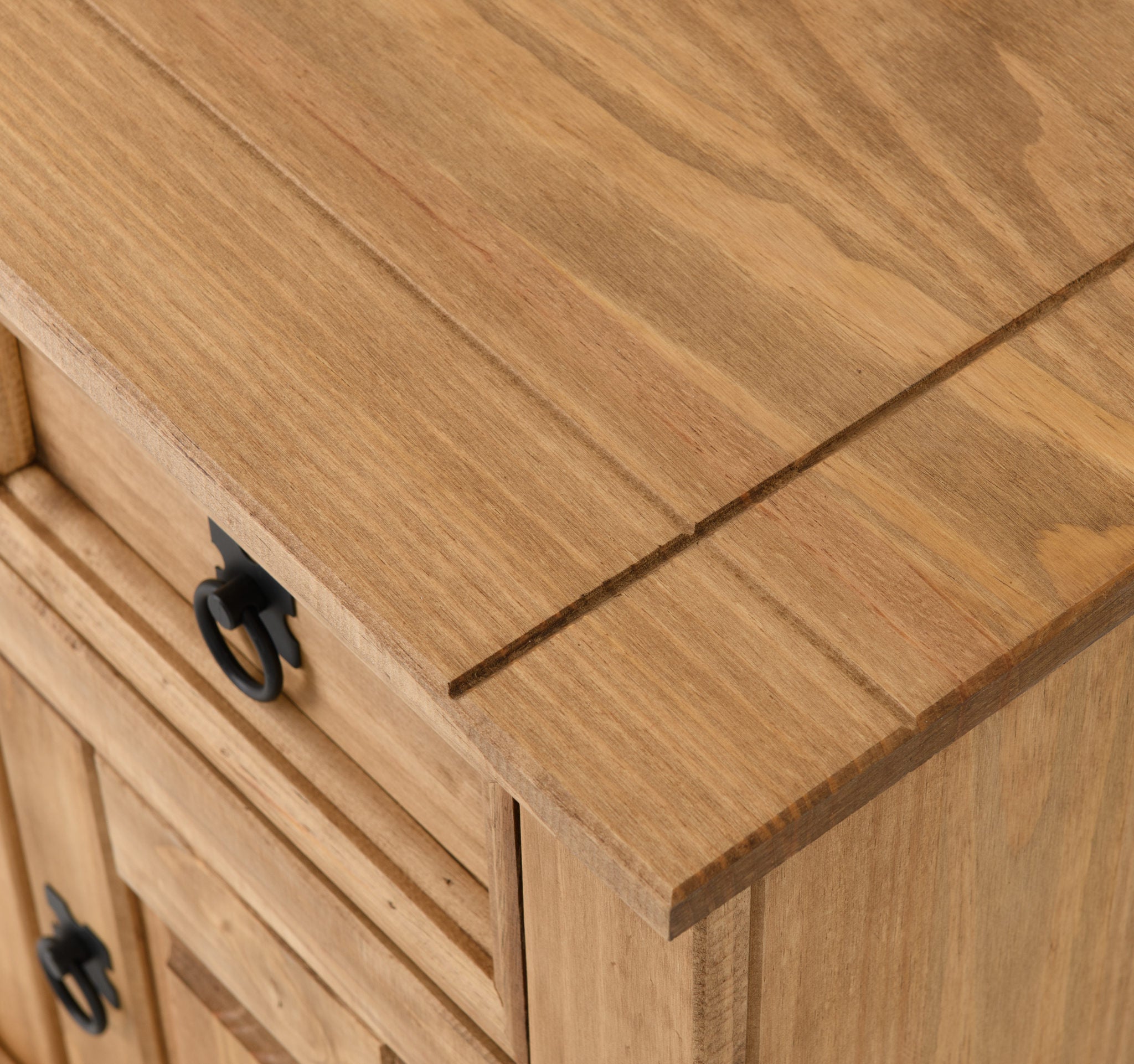 Corona Petite Bedside - Distressed Waxed Pine