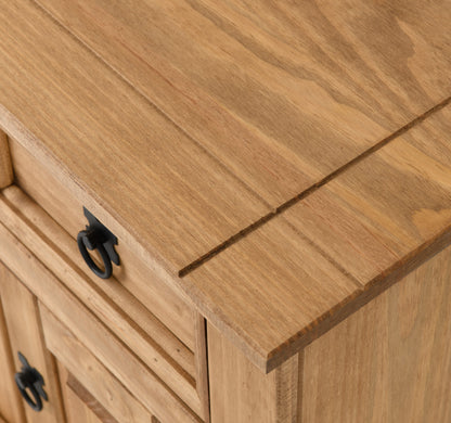 Corona Petite Bedside - Distressed Waxed Pine