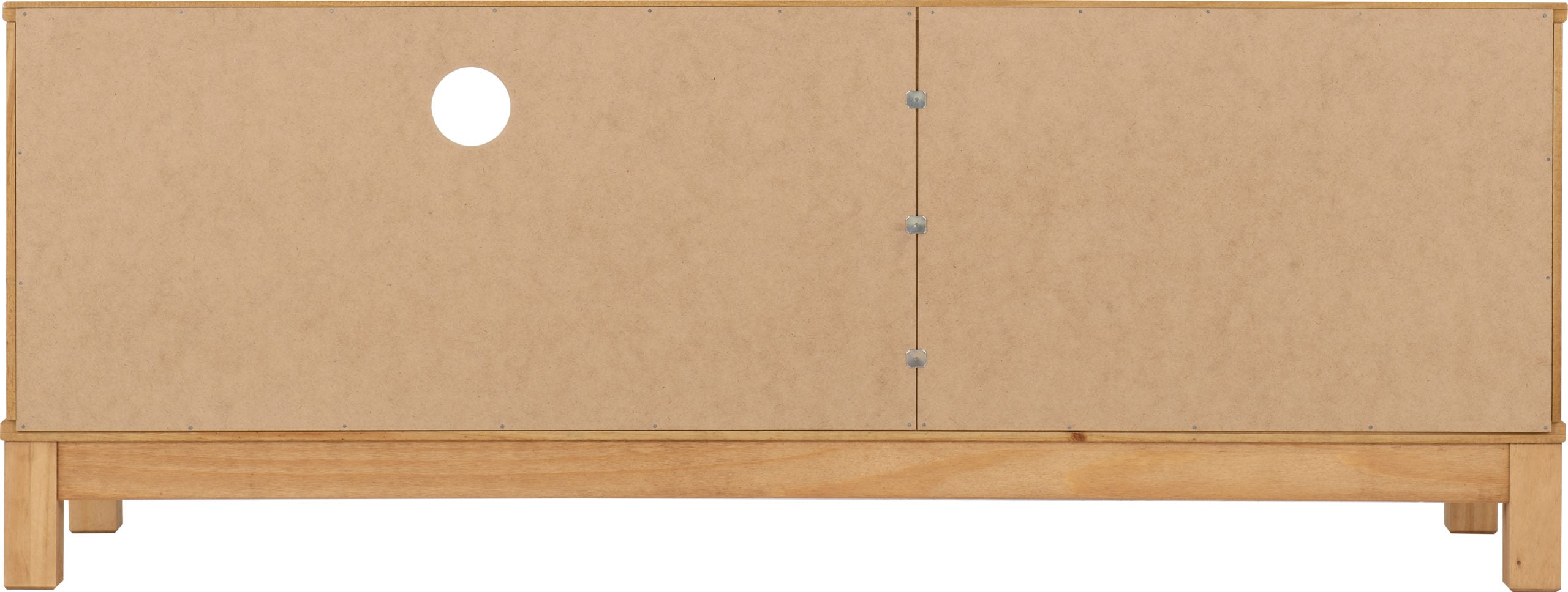 Corona Rattan 1 Door 1 Drawer Tv Unit - Distressed Wax Pine/Rattan Effect