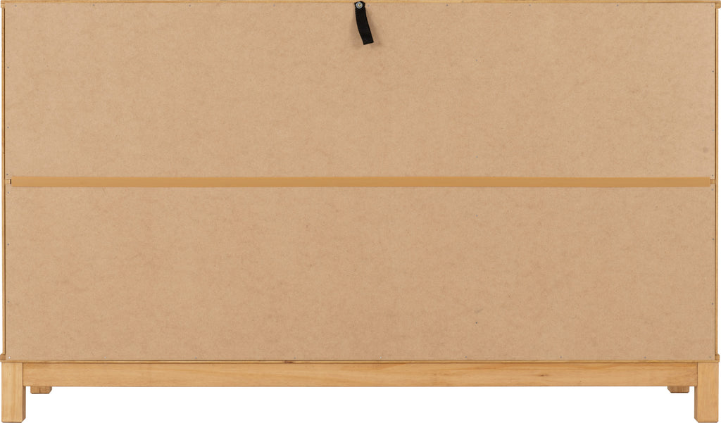 Corona Rattan 2 Door 2 Drawer Sideboard - Distressed Wax Pine/Rattan Effect