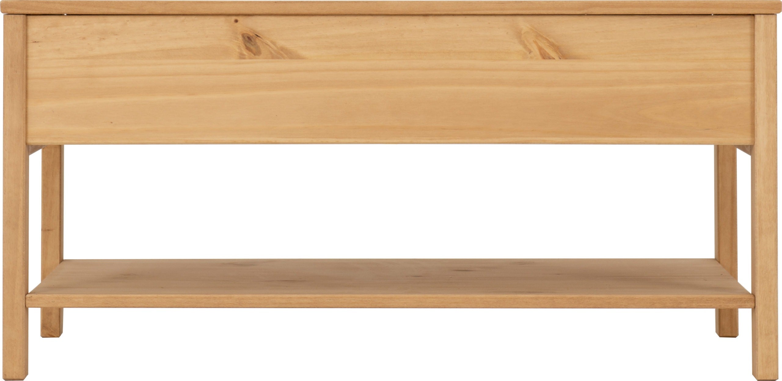 Corona Rattan 2 Drawer Coffee Table - Distressed Wax Pine/Rattan Effect