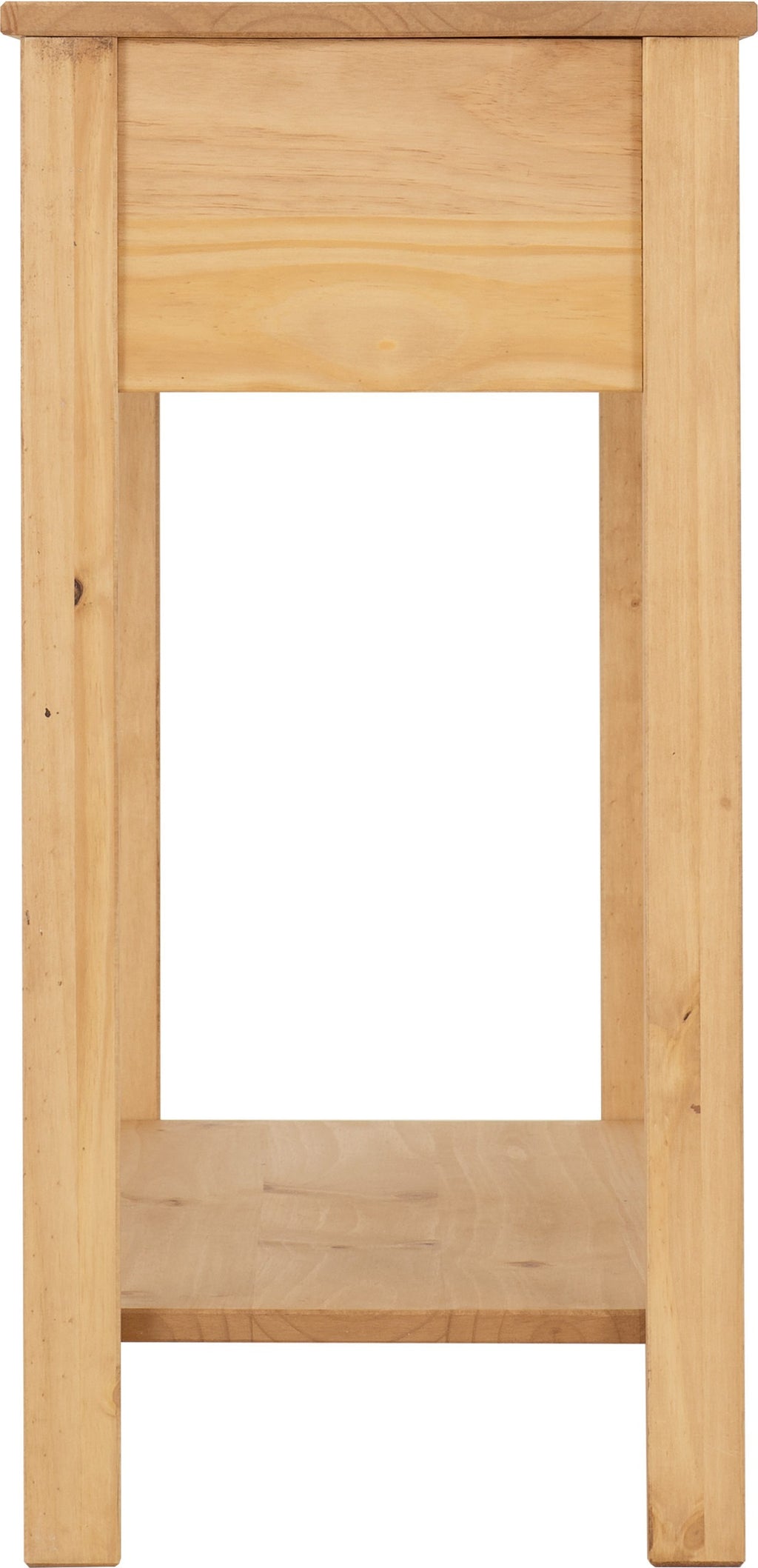 Corona Rattan 2 Drawer Console Table - Distressed Wax Pine/Rattan Effect