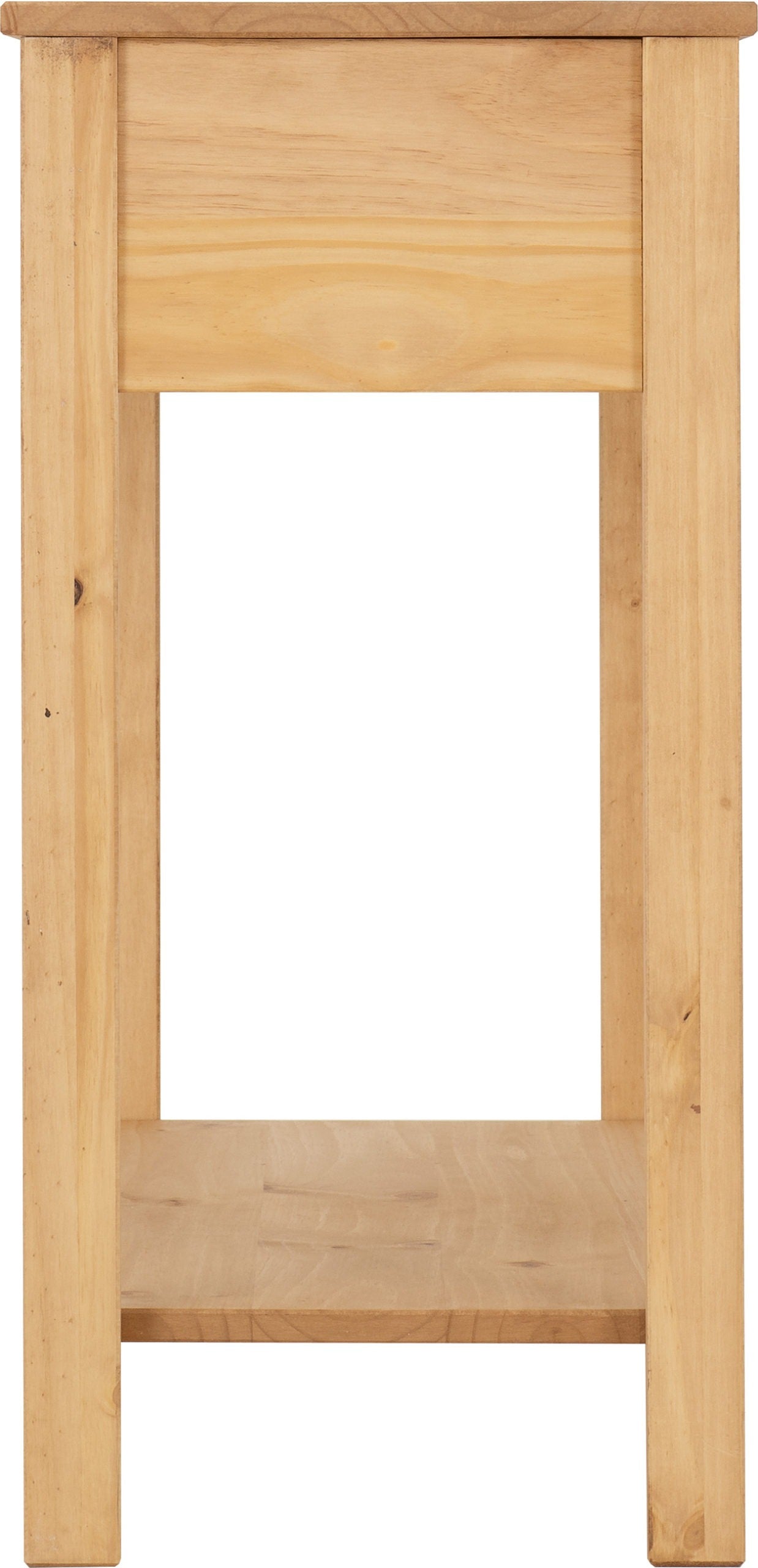 Corona Rattan 2 Drawer Console Table - Distressed Wax Pine/Rattan Effect