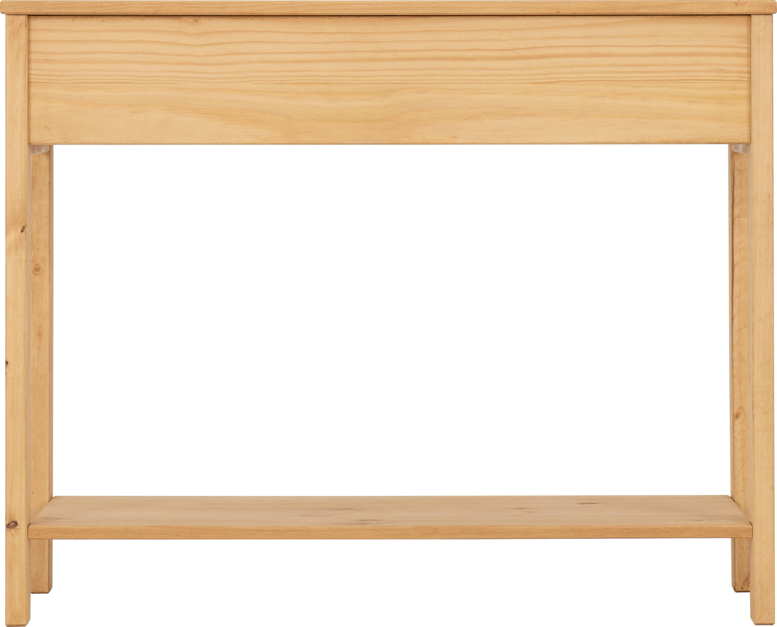 Corona Rattan 2 Drawer Console Table - Distressed Wax Pine/Rattan Effect