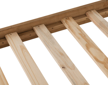 Corona Scroll 4'6" High End Bed - Distressed Waxed Pine