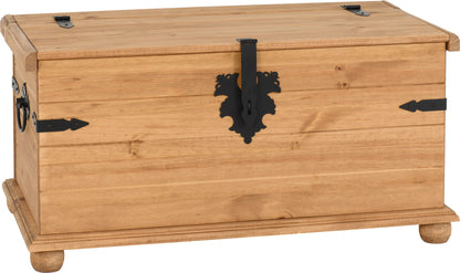 Corona Single Storage Chest - Distressed Waxed Pine