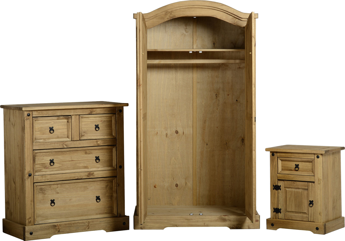 Corona Trio Set - Distressed Waxed Pine