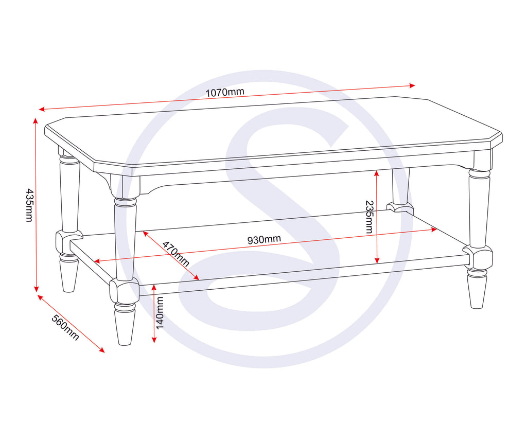 Chantilly Coffee Table - Antique Cream