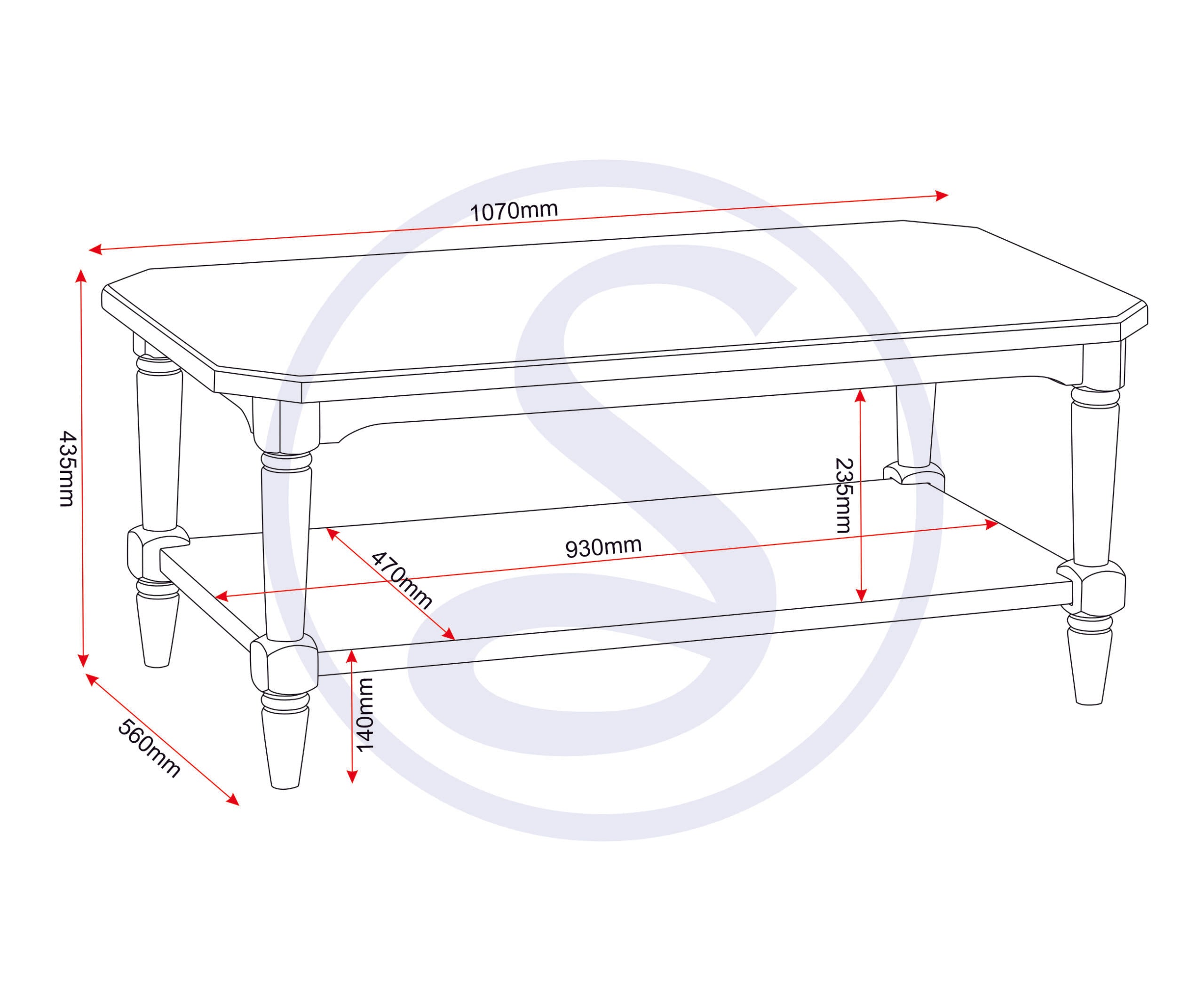 Chantilly Coffee Table - Antique Cream