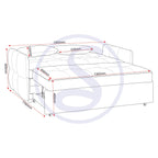 Chelsea Sofa Bed - Silver Grey Fabric