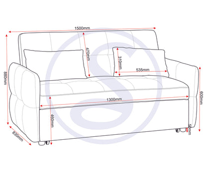 Chelsea Sofa Bed - Silver Grey Fabric
